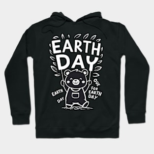 Little bear celebrating Earth day Hoodie